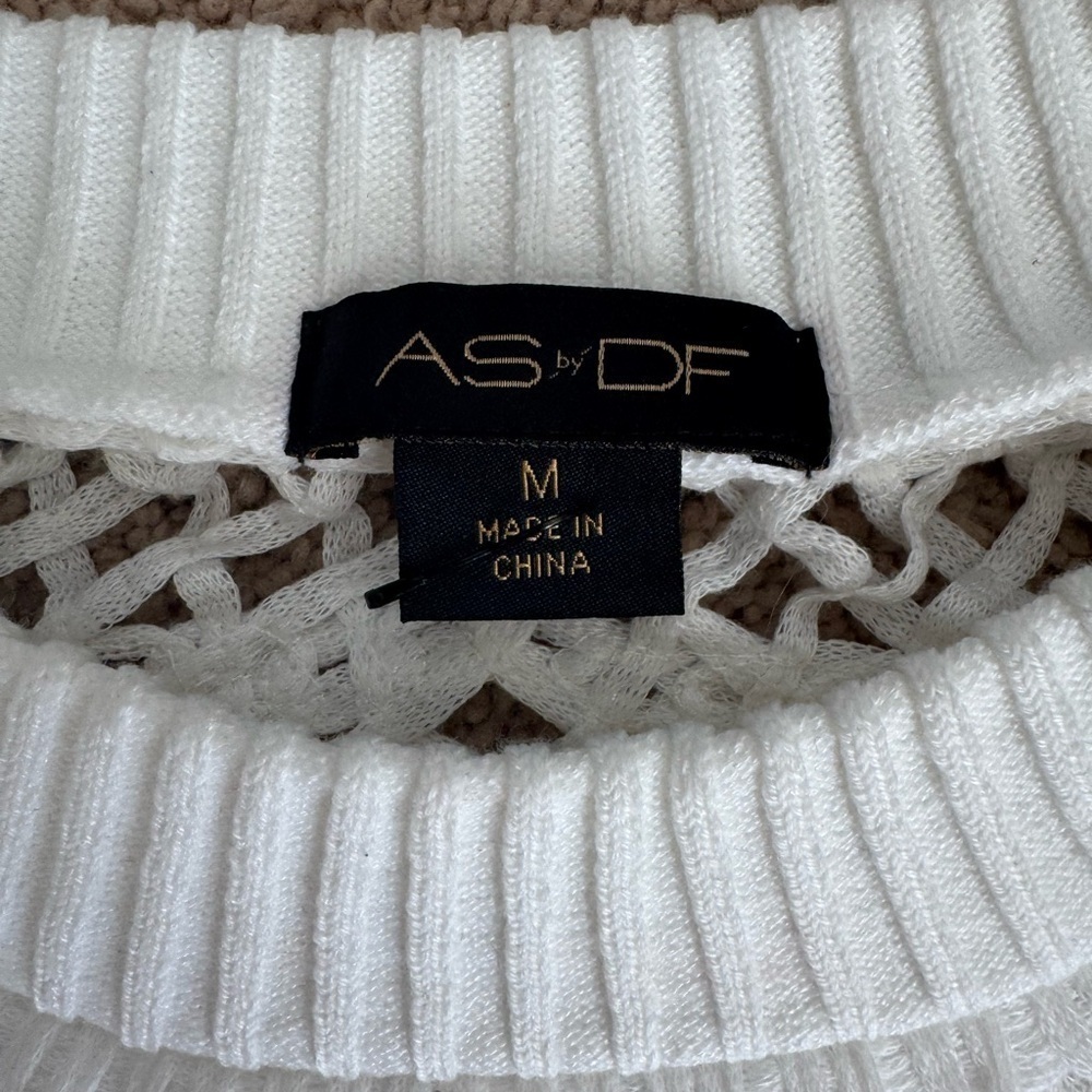 ASbyDF- White Cutout Longsleeve Pullover Shirt - Picture 4 of 6